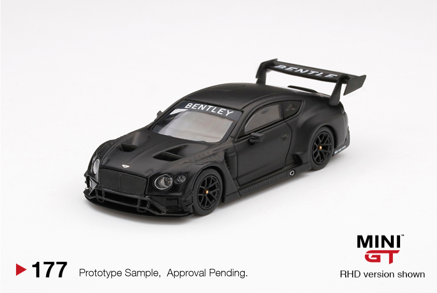 Mini Gt 1 64 Bentley Continental Gt3 Test Car Matte Black Mijo Hobby Exclusive Limited Edition Of 4800 Fre Www 1stopdiecast Com