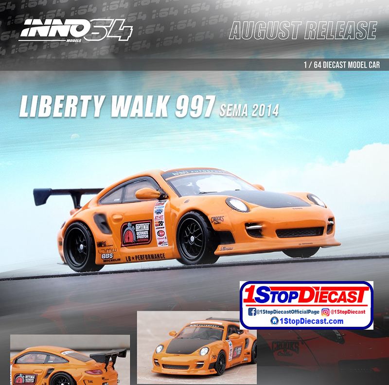 INNO64 1/64 PORSCHE LIBERTY WALK 997 SEMA 2014 / *FREE USA SHIPPING