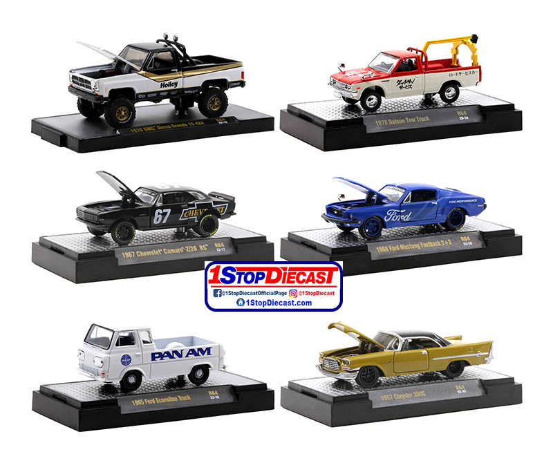 M2 MACHINES 1/64  DETROIT MUSCLE RELEASE 64 / SET OF 6 / FREE USA SHIPPING*