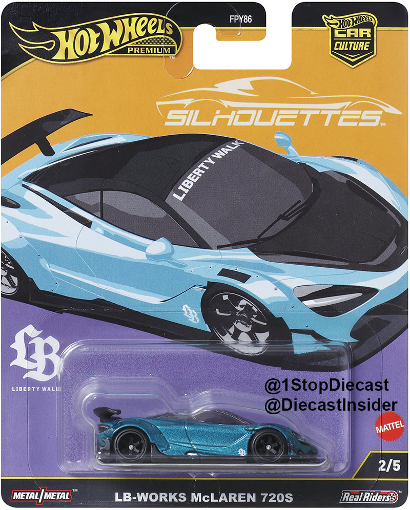 HOT WHEELS 2025 CAR CULTURE SILHOUETTES #2 McLAREN 720S SOLID PACK OF 10 / FREE USA SHIPPING*