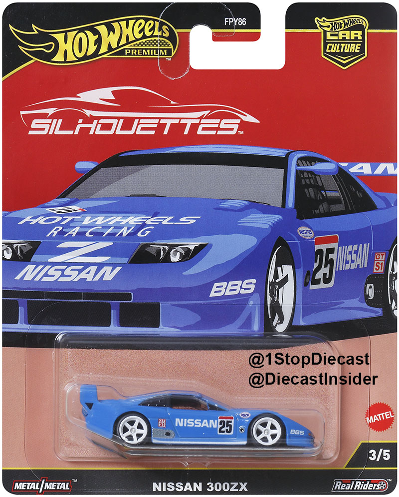 HOT WHEELS 2025 CAR CULTURE SILHOUETTES #3 NISSAN 300ZX SOLID PACK OF 10 / FREE USA SHIPPING*