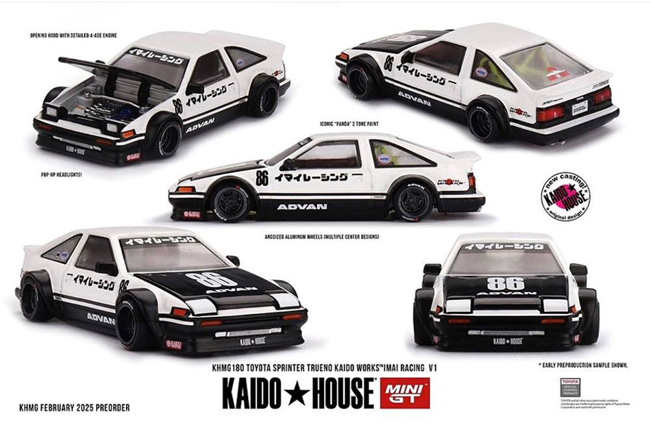 MINI GT 1/64 KAIDO HOUSE TOYOTA AE86 SPRINTER TRUENO WHITE   / *FREE USA SHIPPING