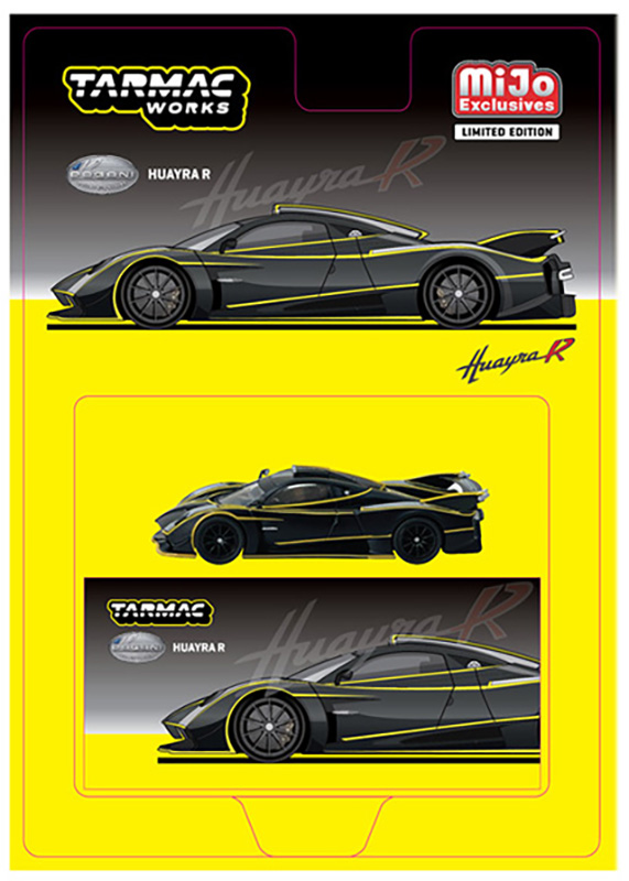 TARMAC 1/64 PAGANI HUAYRA R MATTE BLACK SILVER / *FREE USA SHIPPING