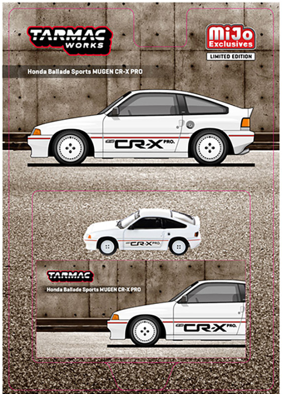 TARMAC 1/64 HONDA BALLADE SPORTS MUGEN CR-X PRO WHITE / *FREE USA SHIPPING